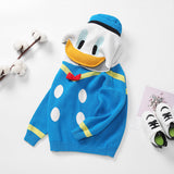 Kid Baby  Boys And Girls Three-dimensional Cartoon Duck Cotton Hooded Sweater