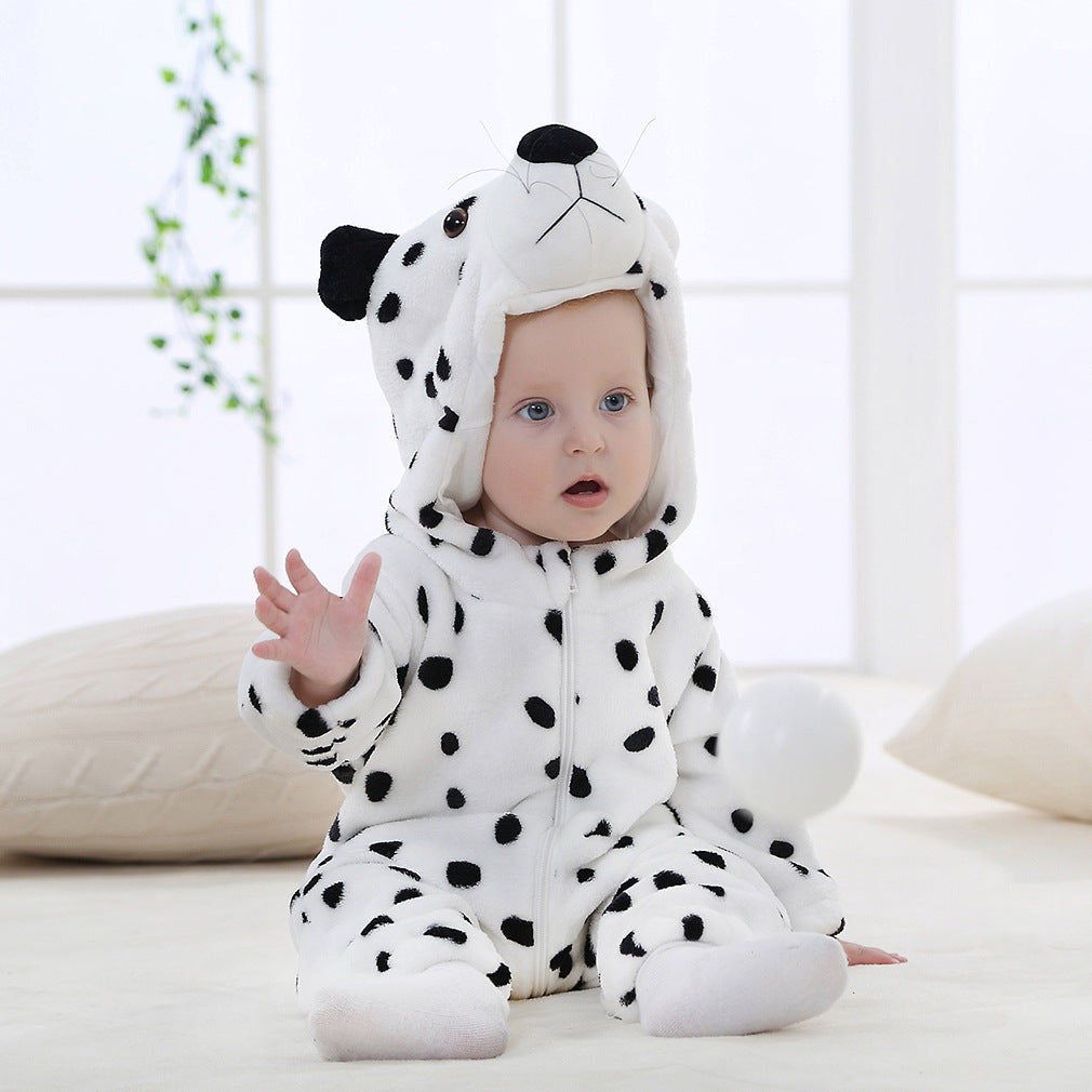 Baby Flannel Cute Animal Crawl Rompers Pajamas