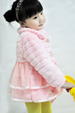 Kid Baby Girl Cotton Winter Thickened Wool Fur Pearl Coats