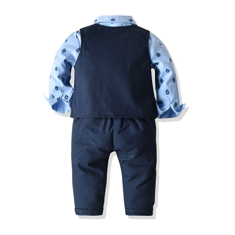Baby Boy Sailboat 3 Pcs Set Formal Suits