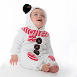 Kids Baby Snowman Embroidered Hooded Jumpsuit Rompers