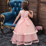 Kid Girl Princess Large Wedding Pompous Catwalk Dress