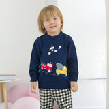 Kid Baby Boy Embroidered Car Knitted Sweater