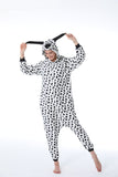 Family Matching Dalmatian Cartoon Animal One-piece Flannel Pajamas