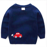 Kid Baby Boy Embroidered Car Knitted Sweater