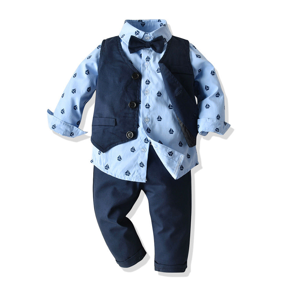 Baby Boy Cartoon Print Long-sleeved Set 2 Pcs suits