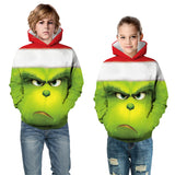 Kid Boy Christmas 3D Glitch Digital Printing Fashion Casual Hoodie