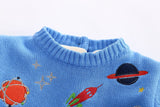 Kid Baby Boy Embroidery Double Layer Thickened Sweater