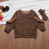 Fashion Girl Leopard Ruffle 3 Pcs Set