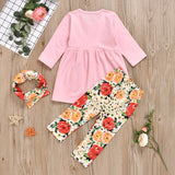 Toddler Girl Valentine's Day Love Long Sleeves 2 Pcs Set