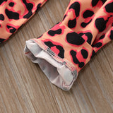 Baby Girl Valentine's Day New Leopard Print 3 Pcs Set
