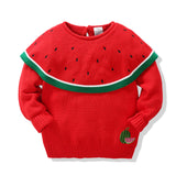 Kid Baby Ins Girl Watermelon Shawl Fashion Sweater