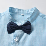 Baby Boy Bow Tie Long Sleeve Suspenders Set 2 Pcs suits