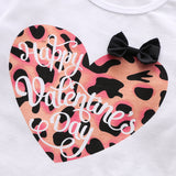Baby Girl Valentine's Day New Leopard Print 3 Pcs Set