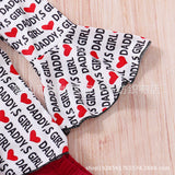 Baby Girl Printed Heart Letter Valentine's Day 2 Pcs Sets