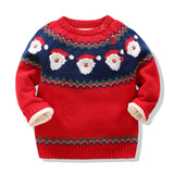 Kid Baby Girl Boy Autumn Winter Christmas Cashmere Padded Knitting Sweater