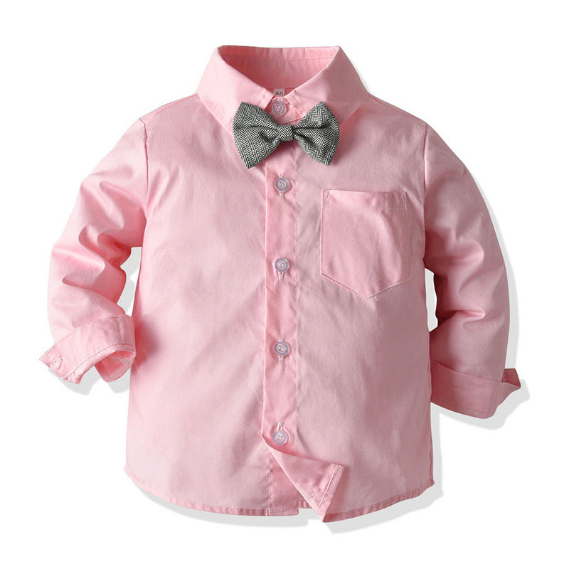Pink Bow Tie Suit Baby Boy 2 Pcs Set