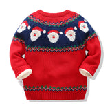 Kid Baby Girl Boy Autumn Winter Christmas Cashmere Padded Knitting Sweater