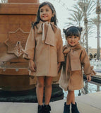 Kid Baby Girls Outerwear Fashion Thickened Winter Woolen Coat