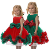 Kids Girl Backless Sequin Bow Tutu Mesh Princess Wedding Christmas Dresses