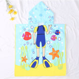 Kid Baby Cartoon Bath Towel Microfiber Hooded Beach Towel Pajamas