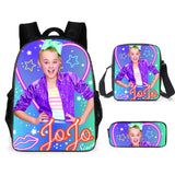 Star Jjojo Siwa Schoolbag Backpack Three Piece Set Bags