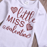 Baby Girl Valentine's Day Onesie Mesh 2 Pcs Sets