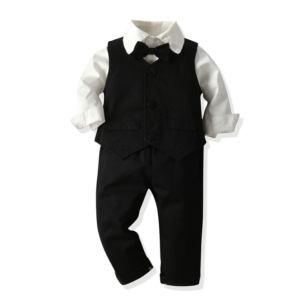 Long Sleeve Suit Baby Boy Formal 2 Pcs Set