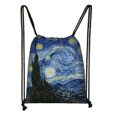 Travel Outdoor Backpack Van Gogh Da Vinci Polyester Bundle Bags