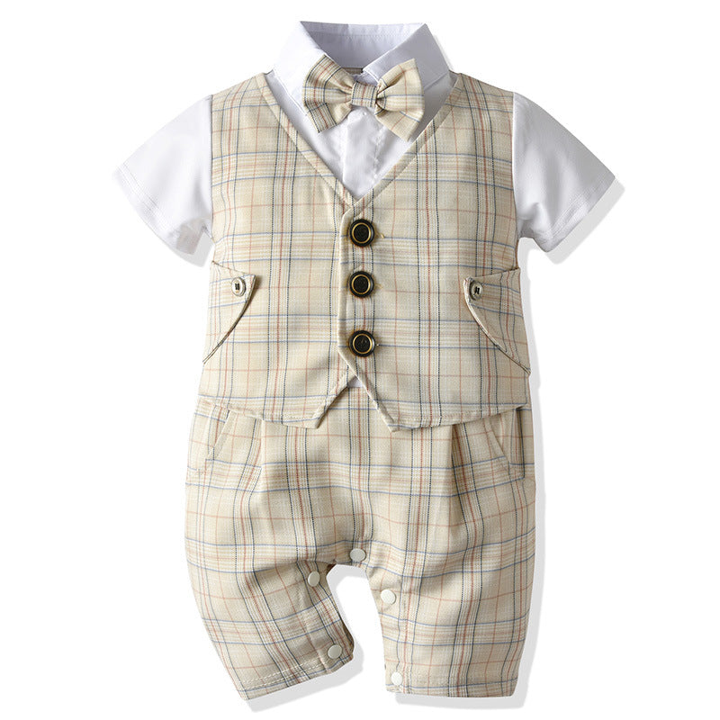 Baby Boy Summer Short Sleeve Gentleman Suits 2 Pcs Sets