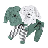 Baby Girl Boy Cute Cartoon Outfits 2 Pcs