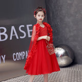 Kid Girl Princess Shawl Temperament Dress