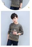 Kid Baby Boy Pullover Korean Version Twist Round Neck Sweaters