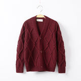 Kid Baby Boys Knit Sweater Solid Color Autumn Winter Cardigan