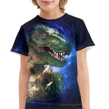 Kid Boy Cute Pug Animal Print Galaxy Space Summer T-shirt