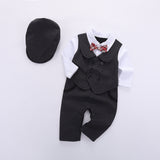 Climb Gentleman Bow Baby Formal 3 Pcs Sets Suits