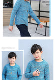 Kid Baby Boy Pullover Korean Version Twist Round Neck Sweaters