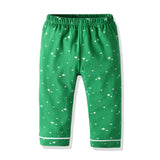 Christmas Green Pajamas Set Baby Boy Casual 2 Pcs Suits