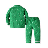 Christmas Green Pajamas Set Baby Boy Casual 2 Pcs Suits