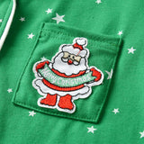 Christmas Green Pajamas Set Baby Boy Casual 2 Pcs Suits