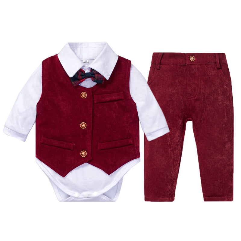 Gentleman Set Baby Boy Suits Wedding Formal Birthday 2 Pcs toddlerme
