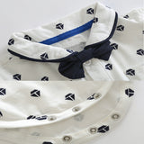 Baby Boy Gentleman Tie Crawl Suit Short Sleeve Star 2 Pcs Sets