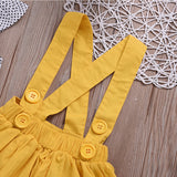 Kid Baby Girl Fashionable Short Sleeve Strap 2 Pcs Sets