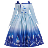 Kid Baby Girl Frozen Off Shoulder Bow Gauze Dresses