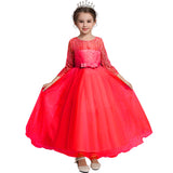 Kid Girl Princess Bowknot Pompous Flower Wedding Evening Dresses