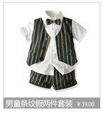 Kid Baby Boy Lapel Pocket Plaid Long-sleeved Frosted Shirt