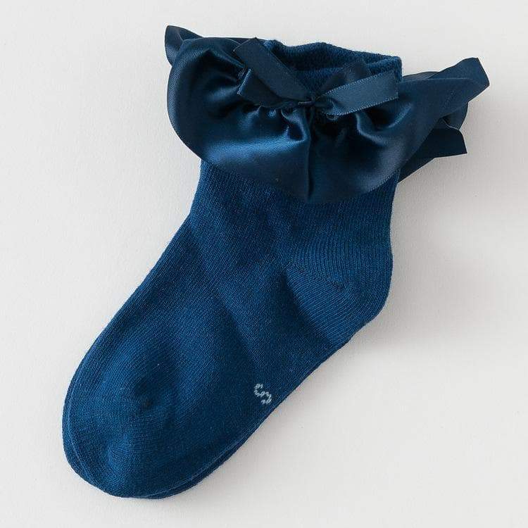 Baby Girl Bow Decor Silk Design Socks 5 Colors