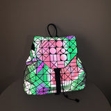 Kid Glow In Dark Backpacks Universal Magic Geometric Diamond Bags