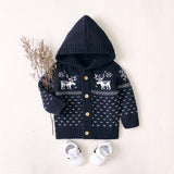 Ins Hooded Knitted Cartoon Baby Sweater Coat