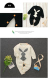 Baby Boy Girl Knitted Rabbit Jumpsuits Trending Sweaters Rompers